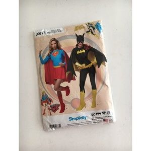 UNCUT SIMPLICITY 0775 Sewing Pattern Supergirl Batgirl COSTUMES Sizes 6-14